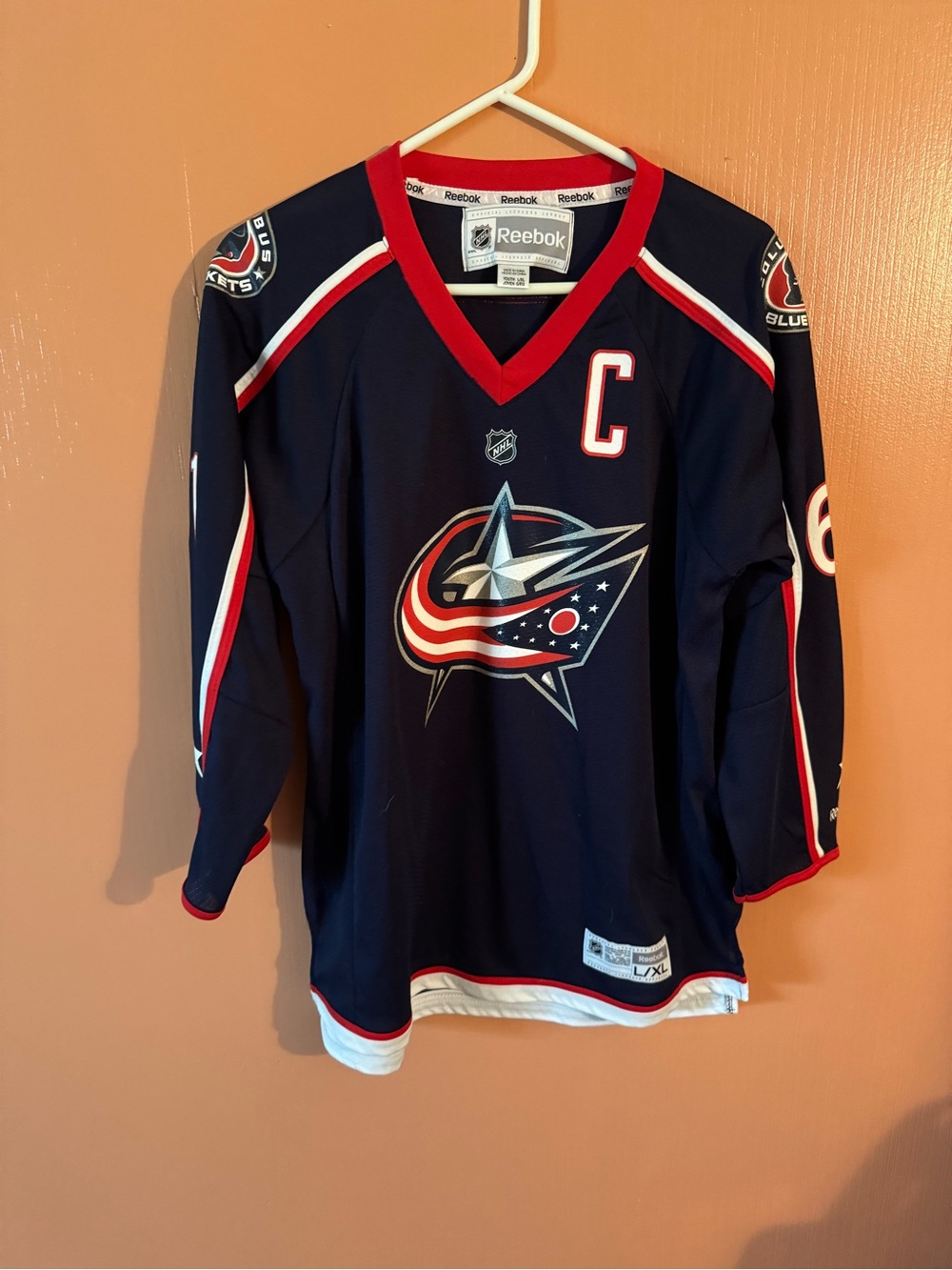 Reebok Columbus Blue Jackets Rick Nash #61 Youth L/XL NHL Hockey Jersey